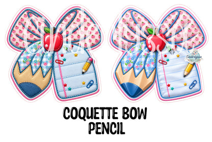Coquette Bow Pencil Cardstock Silicone Mold, Aroma Bead Molds, Freshie Mold, Premium Cardstock Images