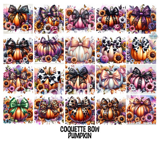 3 inch Square Coquette Bow Pumpkin Cardstock Only for freshies - NO MOLD: Cardstock Silicone Mold, Premium Cardstock Image