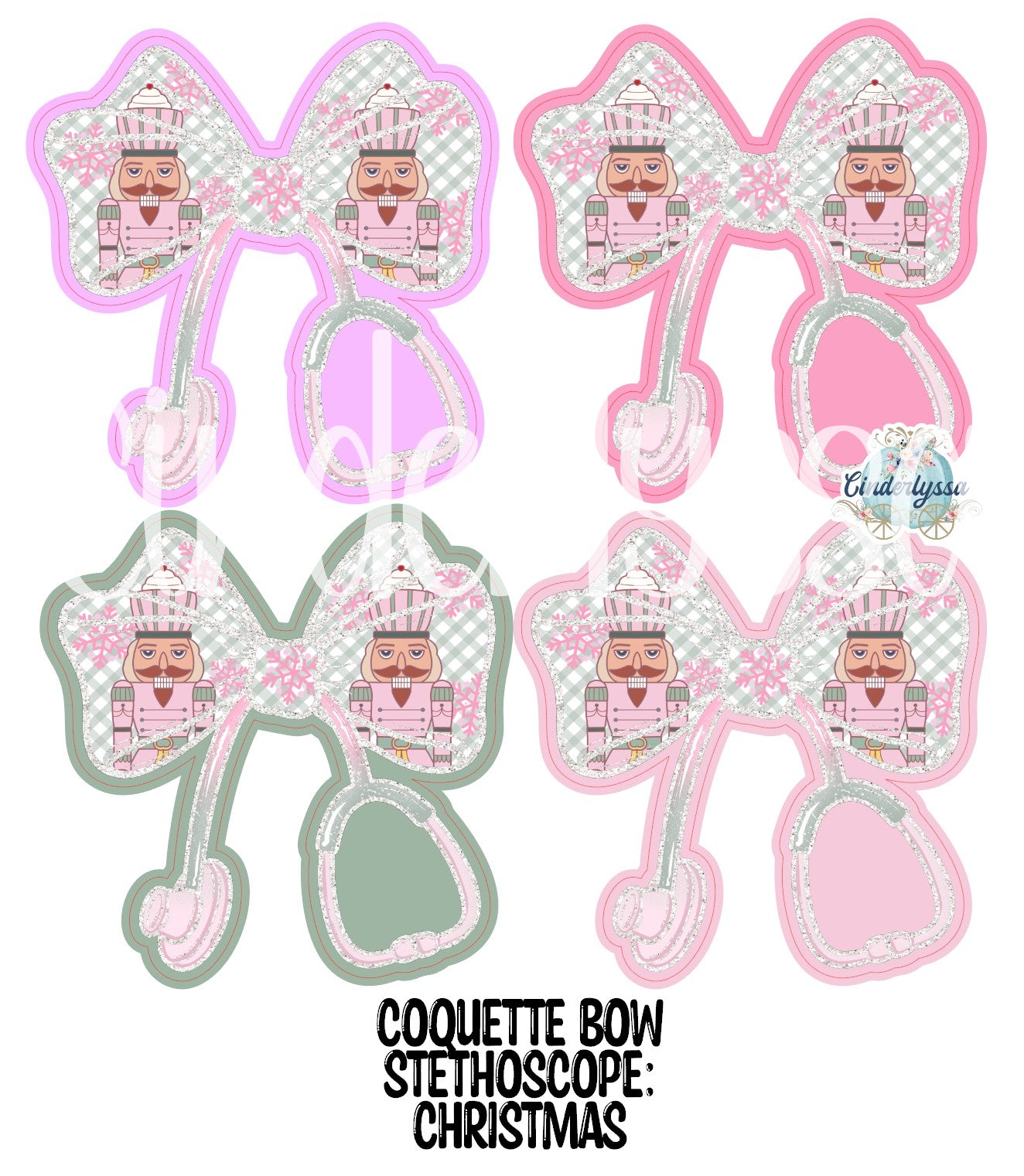 Coquette Bow Stethoscope Cardstock Silicone Mold, Aroma Bead Molds