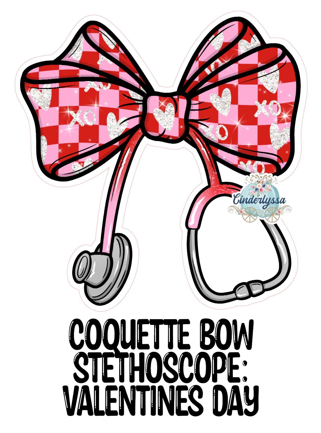 Coquette Bow Stethoscope Cardstock Silicone Mold, Aroma Bead Molds