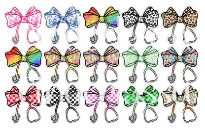 Coquette Bow Stethoscope Cardstock Silicone Mold, Aroma Bead Molds