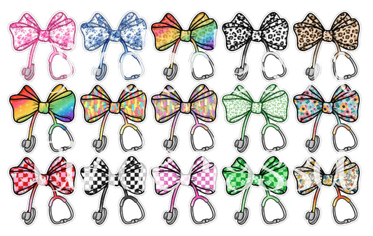 Coquette Bow Stethoscope Cardstock Silicone Mold, Aroma Bead Molds