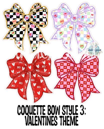 Coquette Bow: Style 3 - Cardstock Silicone Mold, Aroma Bead, Car Fresh Mold, Premium Cardstock Images