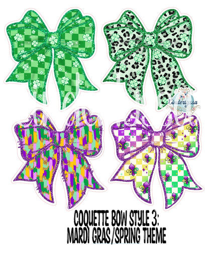 Coquette Bow: Style 3 - Cardstock Silicone Mold, Aroma Bead, Car Fresh Mold, Premium Cardstock Images
