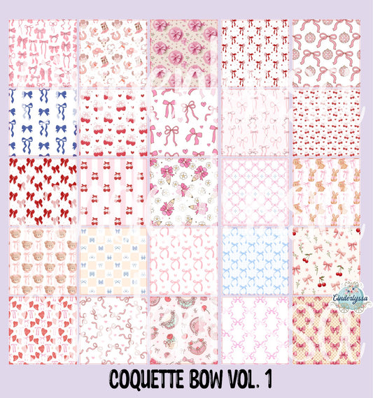 2.5 inch Square Coquette Bow Vol. 1 Cardstock Only for freshies - NO MOLD: Cardstock Silicone Mold, for Aroma Bead Molds, Premium Cardstock Image