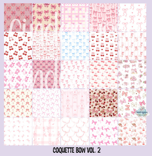 2.5 inch Square Coquette Bow Vol. 2 Cardstock Only for freshies - NO MOLD: Cardstock Silicone Mold, for Aroma Bead Molds, Premium Cardstock Image