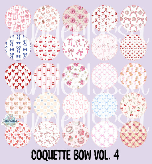 3.5 inch Round: Coquette Bows Vol. 4 for Cardstock Silicone Mold, NO MOLD INCLUDED for Aroma Bead Molds, Premium Cardstock Images