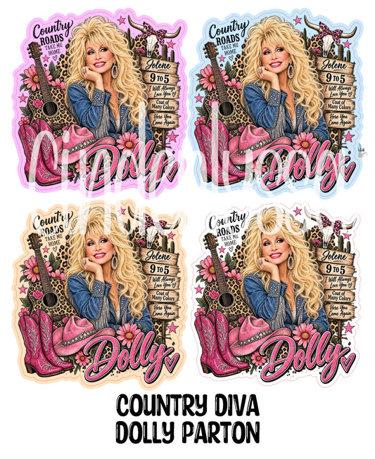 Country Diva Dolly Parton Cardstock Silicone Mold, Aroma Bead Molds, Premium Cardstock Images