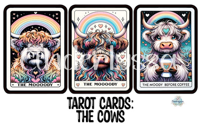 Tarot Cards: The Cows Dual Cavity Cardstock Silicone Mold, Aroma Bead Molds, Premium Cardstock Images