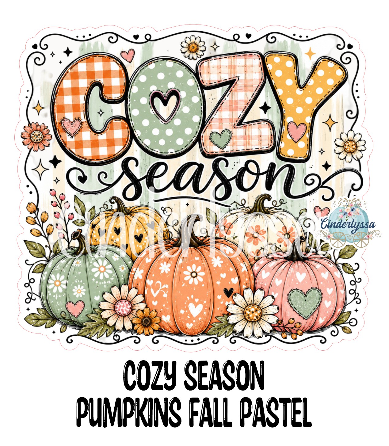 Cozy Season Pumpkins Fall Pastel Cardstock Silicone Mold, Aroma Bead Molds, Car Freshies, Premium Cardstock Images