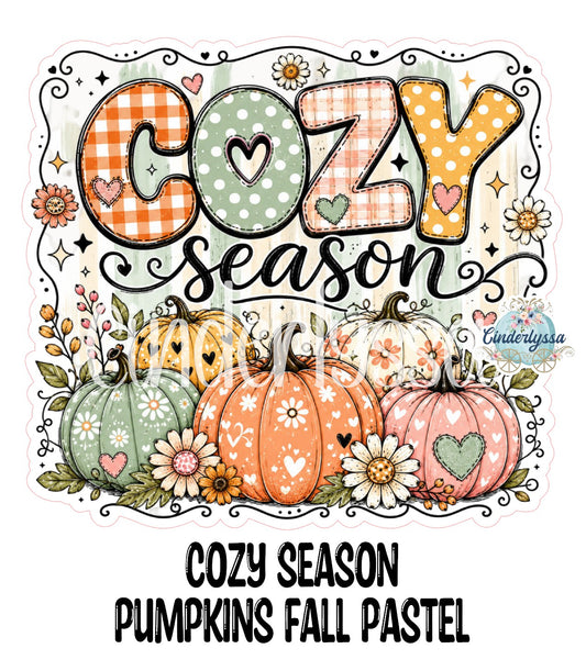 Cozy Season Pumpkins Fall Pastel Cardstock Silicone Mold, Aroma Bead Molds, Car Freshies, Premium Cardstock Images