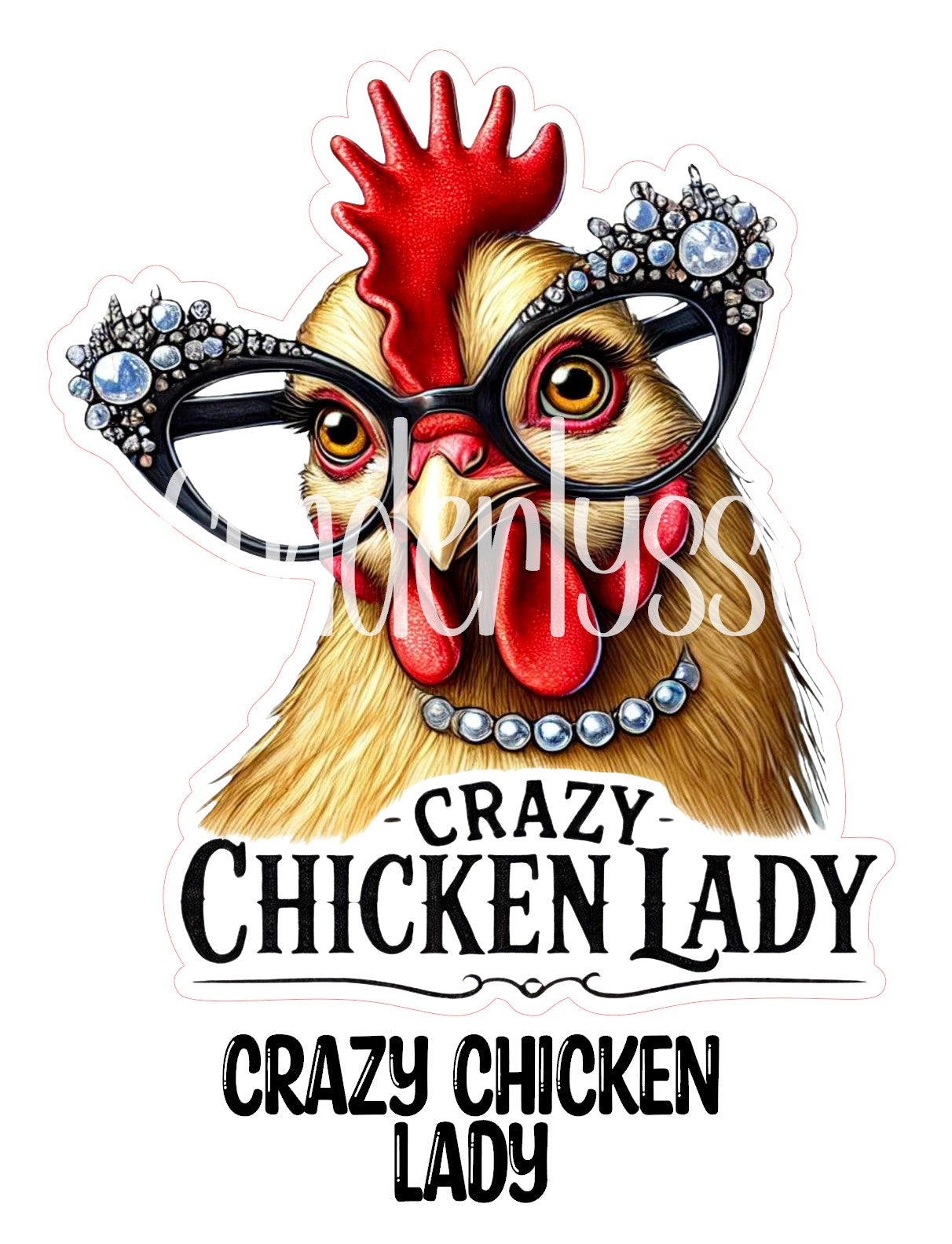 Crazy Chicken Lady Cardstock Silicone Mold, Aroma Bead Molds, Premium Cardstock Images