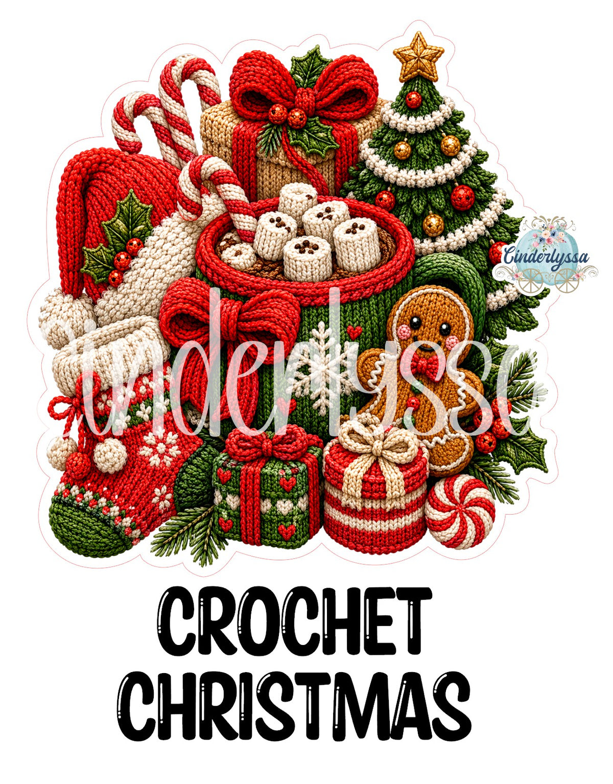 Crochet Christmas Cardstock Silicone Mold, Aroma Bead Molds, Premium Cardstock Images