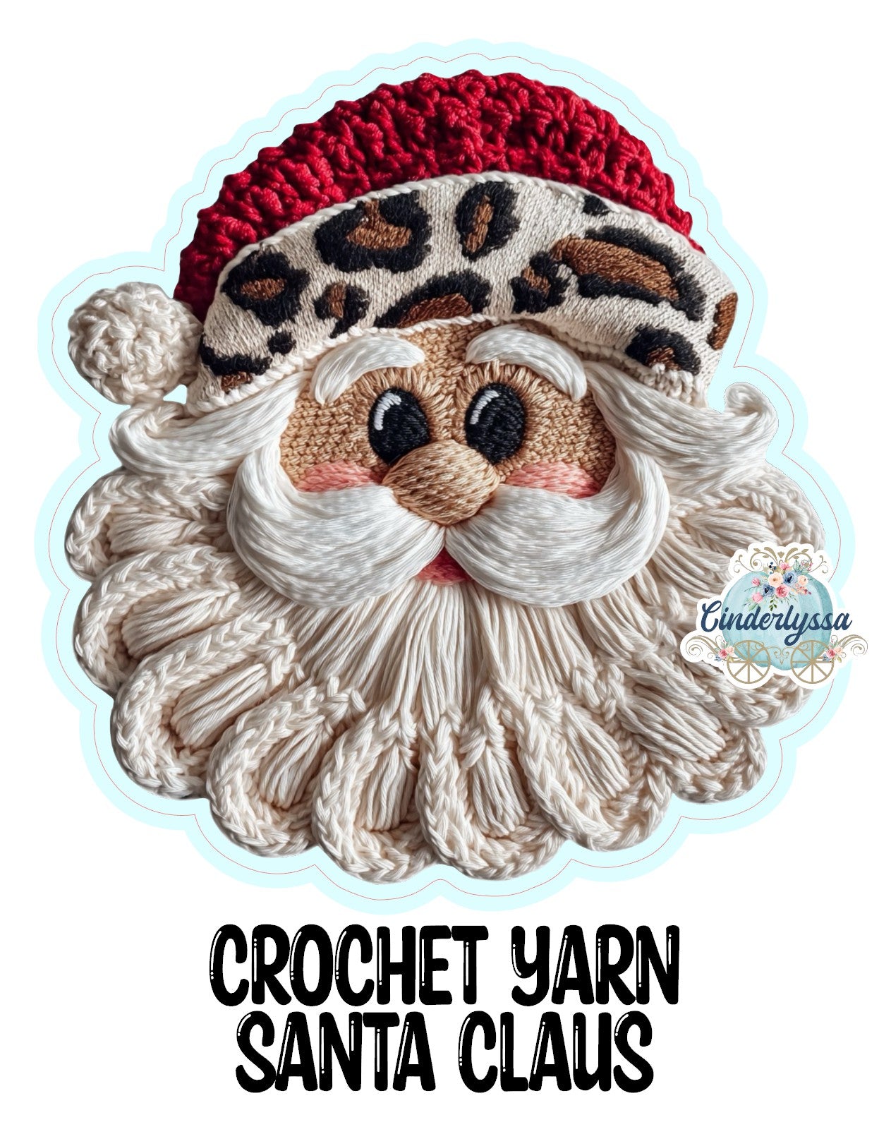 Crochet Yarn Santa Claus Cardstock Silicone Mold, Aroma Bead Molds, Premium Cardstock Images
