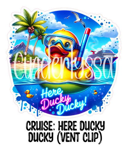 VENT CLIP: Cruise: Here Ducky Ducky Two Cavity Small Vent Clip Size Cardstock Silicone Mold, Aroma Bead Molds, Premium Cardstock Images