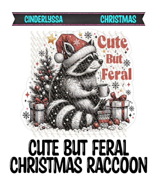 Cute But Feral Christmas Raccoon Cardstock Silicone Mold, Aroma Bead Molds, Premium Thick Cardstock