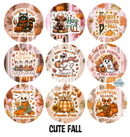 3.75 inch Round Cute Fall for Cardstock Silicone Mold, for Aroma Bead Molds, Premium Cardstock Images