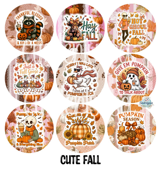 3.75 inch Round Cute Fall for Cardstock Silicone Mold, for Aroma Bead Molds, Premium Cardstock Images