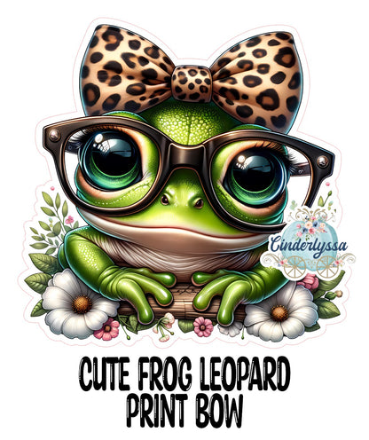 Cute Frog Leopard Print Bow Cardstock Silicone Mold, Aroma Bead Molds, Car Freshies, Premium Cardstock Images