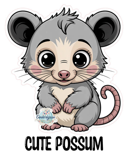 Cute Possum Cardstock Silicone Mold, Aroma Bead Molds, Premium Cardstock Images