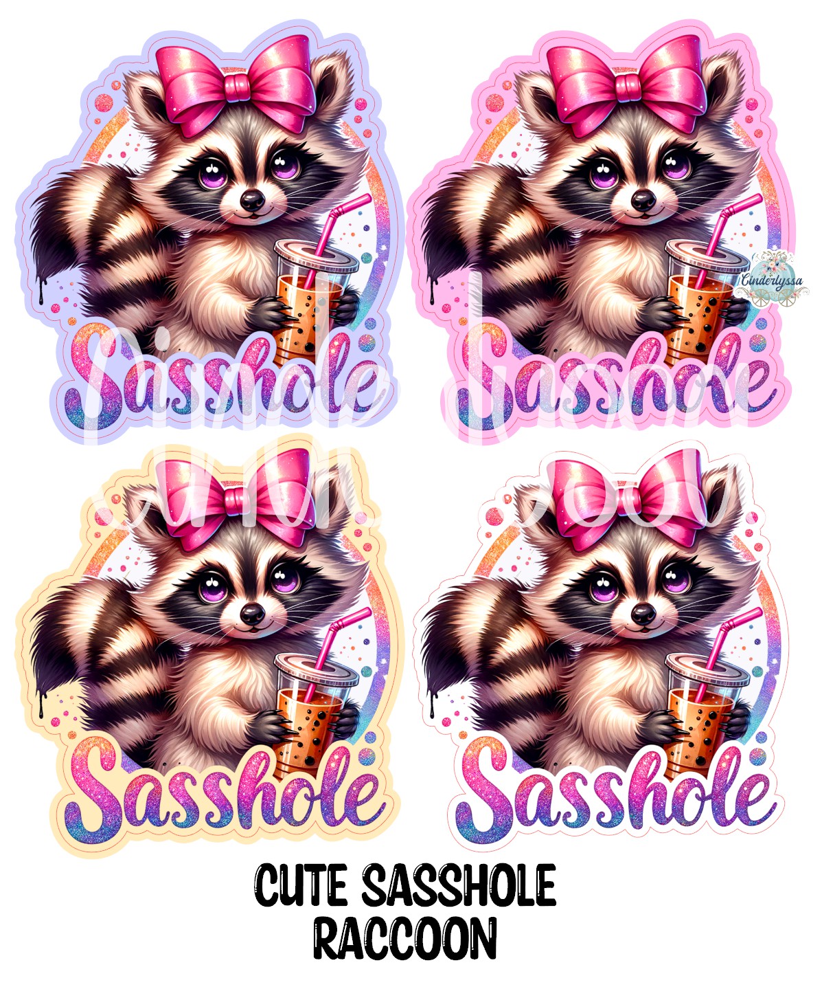 Cute Sasshole Raccoon Cardstock Silicone Mold, Aroma Bead Molds, Premium Cardstock Images