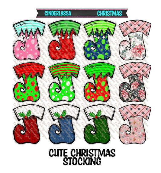 Cute Christmas Stocking for Cardstock Silicone Mold, Aroma Bead Molds, Premium Cardstock Images