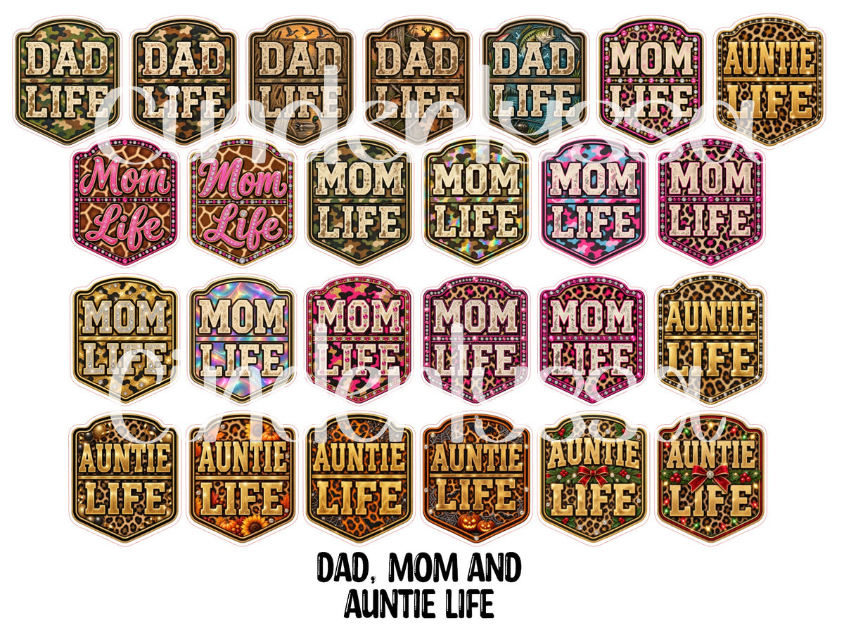 Dad, Mom and Auntie Life Cardstock Silicone Mold, Aroma Bead Molds, Premium Cardstock Images