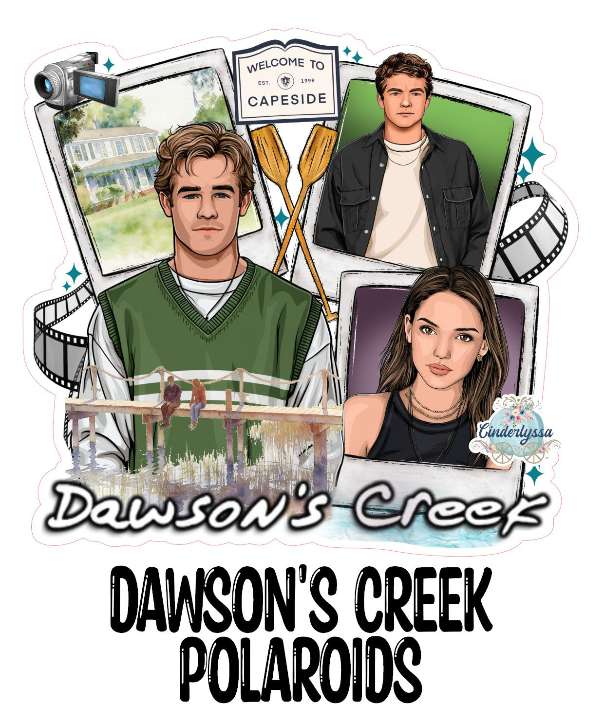 Dawson's Creek Polaroids Cardstock Silicone Mold, Aroma Bead Molds, Car Freshies, Premium Cardstock Images
