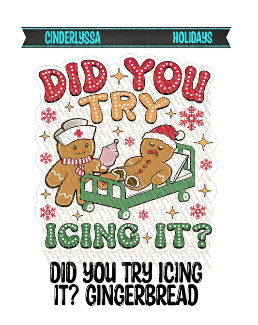 Did You Try Icing It? Gingerbread Cardstock Silicone Mold, Aroma Bead Molds, Premium Cardstock Images
