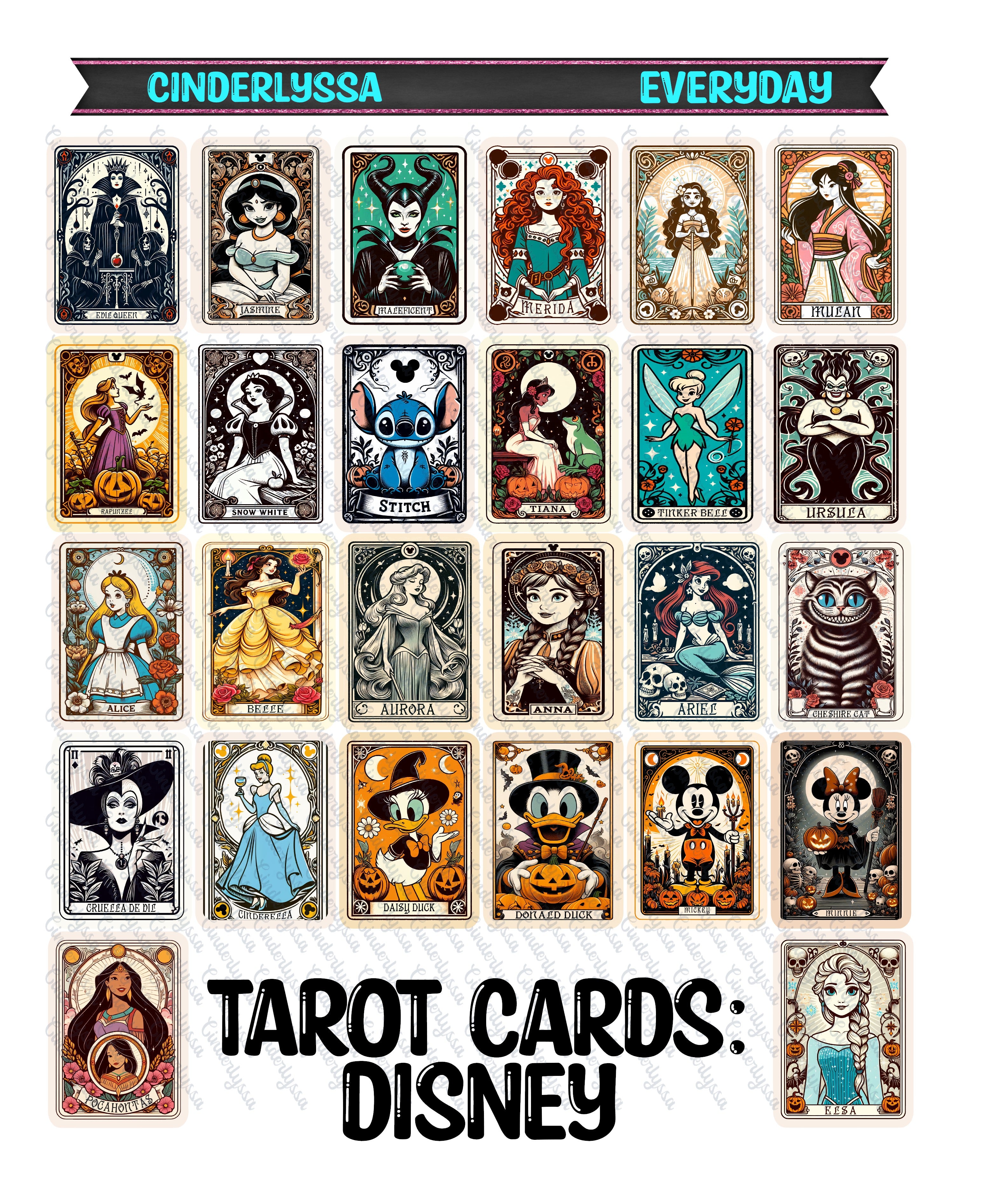 Tarot Cards: Disney Dual Cavity Cardstock Silicone Mold, Aroma