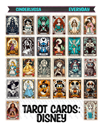 Tarot Cards: Disney Dual Cavity Cardstock Silicone Mold, Aroma Bead Molds, Premium Cardstock Images