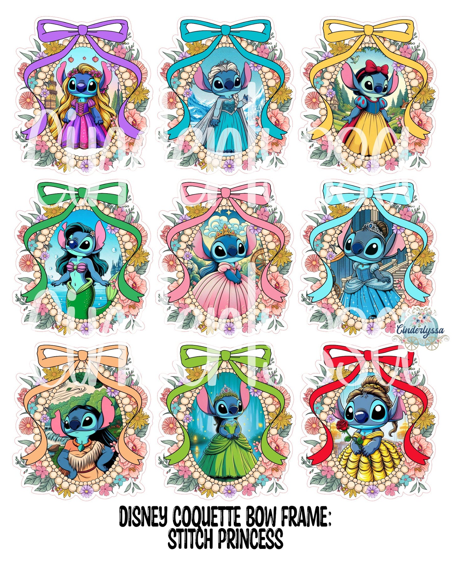 Disney Coquette Bow Frame Cardstock Silicone Mold, Aroma Bead, Car Fresh Mold, Premium Cardstock Images