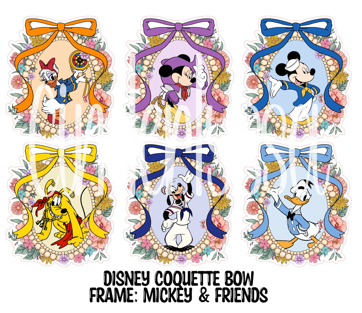 Disney Coquette Bow Frame Cardstock Silicone Mold, Aroma Bead, Car Fresh Mold, Premium Cardstock Images