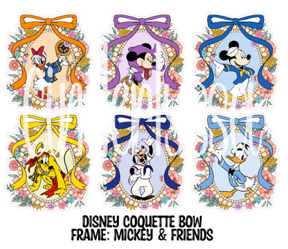 Disney Coquette Bow Frame Cardstock Silicone Mold, Aroma Bead, Car Fresh Mold, Premium Cardstock Images