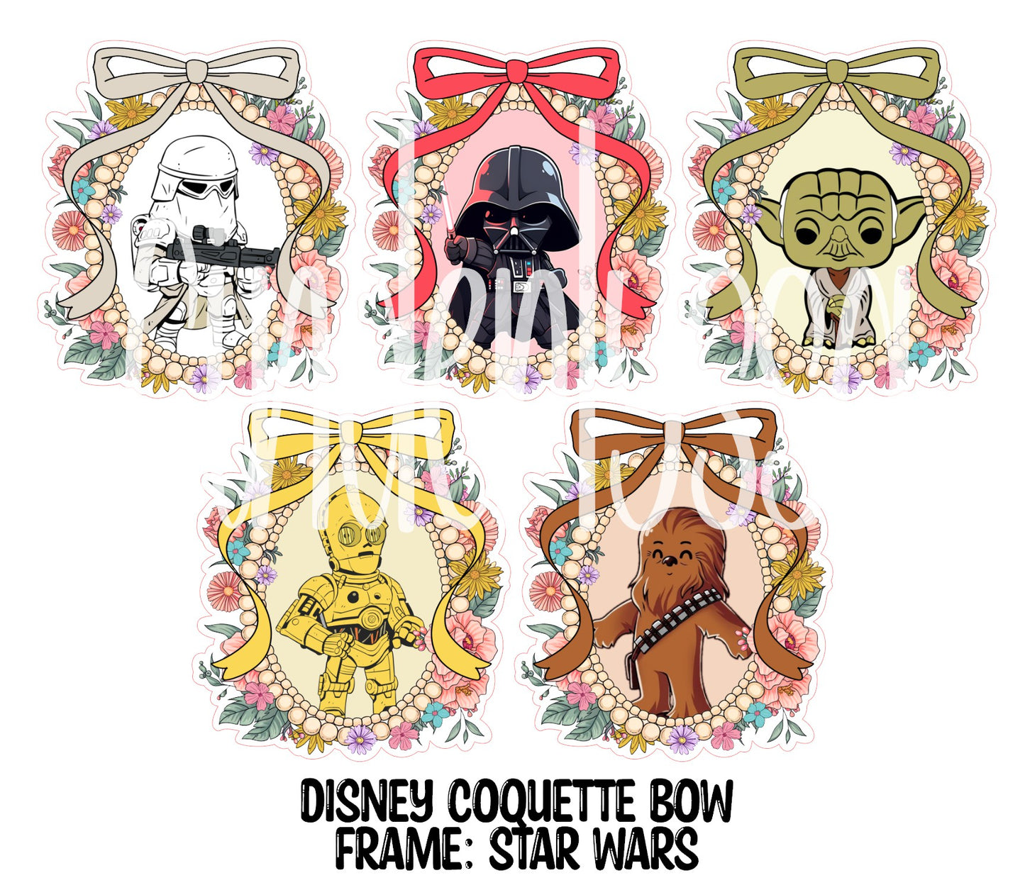 Disney Coquette Bow Frame Cardstock Silicone Mold, Aroma Bead, Car Fresh Mold, Premium Cardstock Images