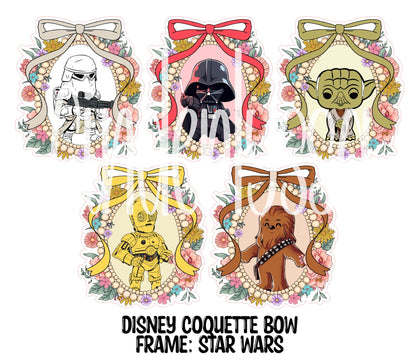 Disney Coquette Bow Frame Cardstock Silicone Mold, Aroma Bead, Car Fresh Mold, Premium Cardstock Images