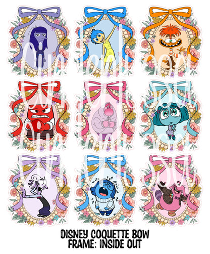 Disney Coquette Bow Frame Cardstock Silicone Mold, Aroma Bead, Car Fresh Mold, Premium Cardstock Images