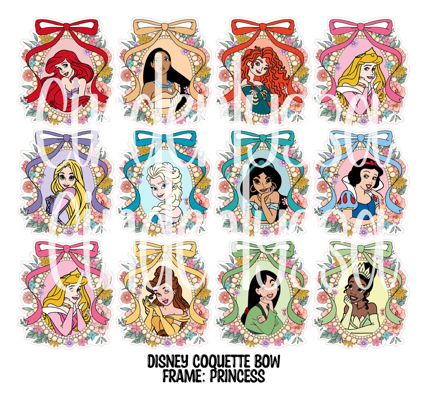 Disney Coquette Bow Frame Cardstock Silicone Mold, Aroma Bead, Car Fresh Mold, Premium Cardstock Images