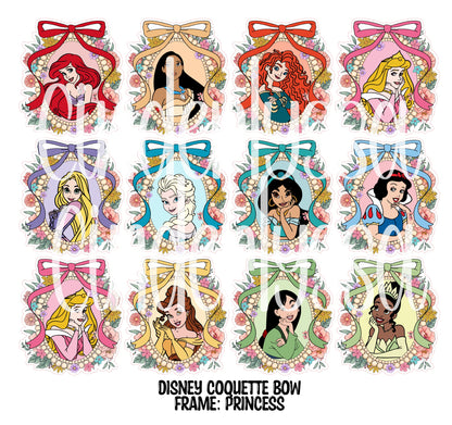 Disney Coquette Bow Frame Cardstock Silicone Mold, Aroma Bead, Car Fresh Mold, Premium Cardstock Images