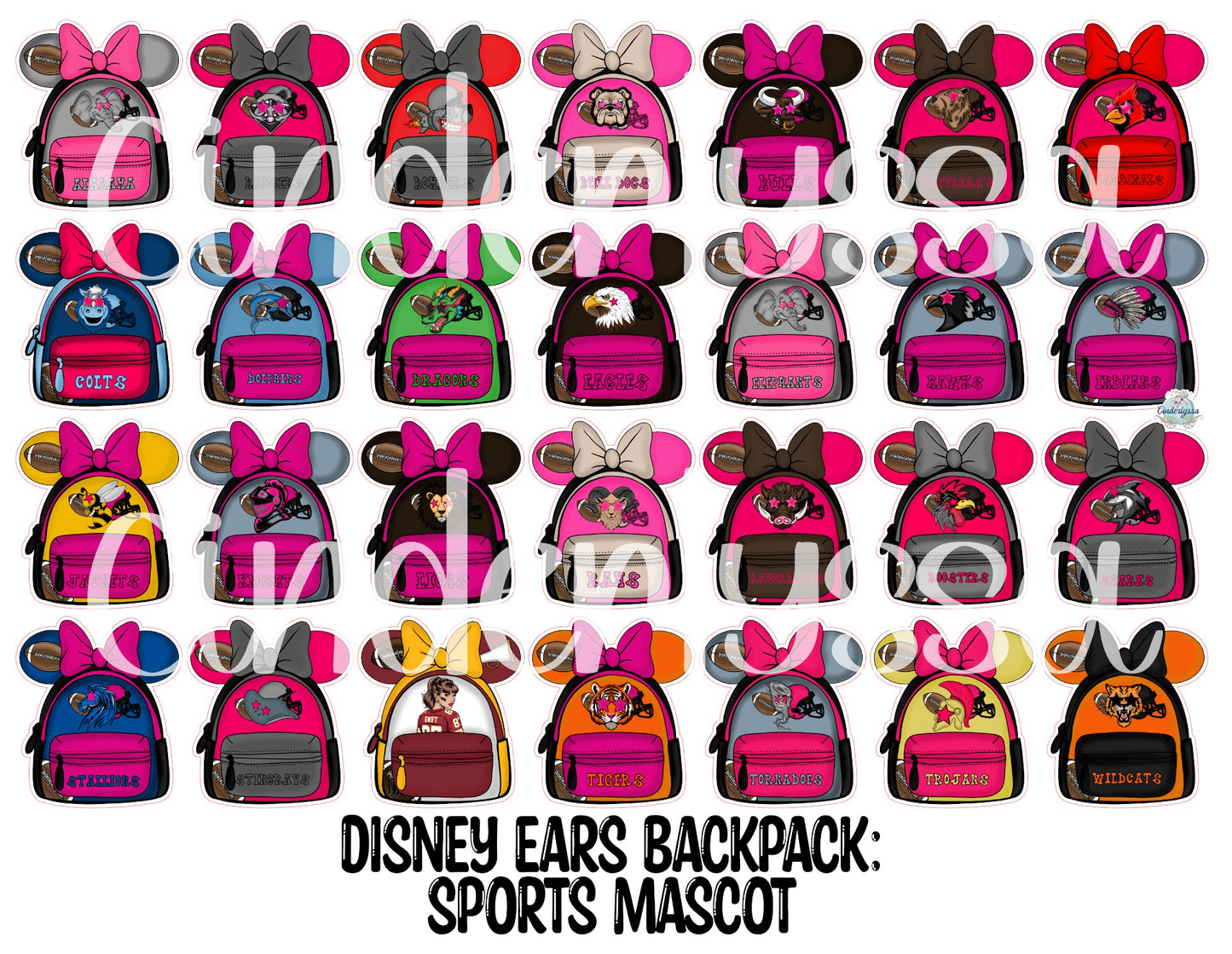 Disney Ears Backpack Cardstock Silicone Mold, Aroma Bead, Car Fresh Mold, Premium Cardstock Images