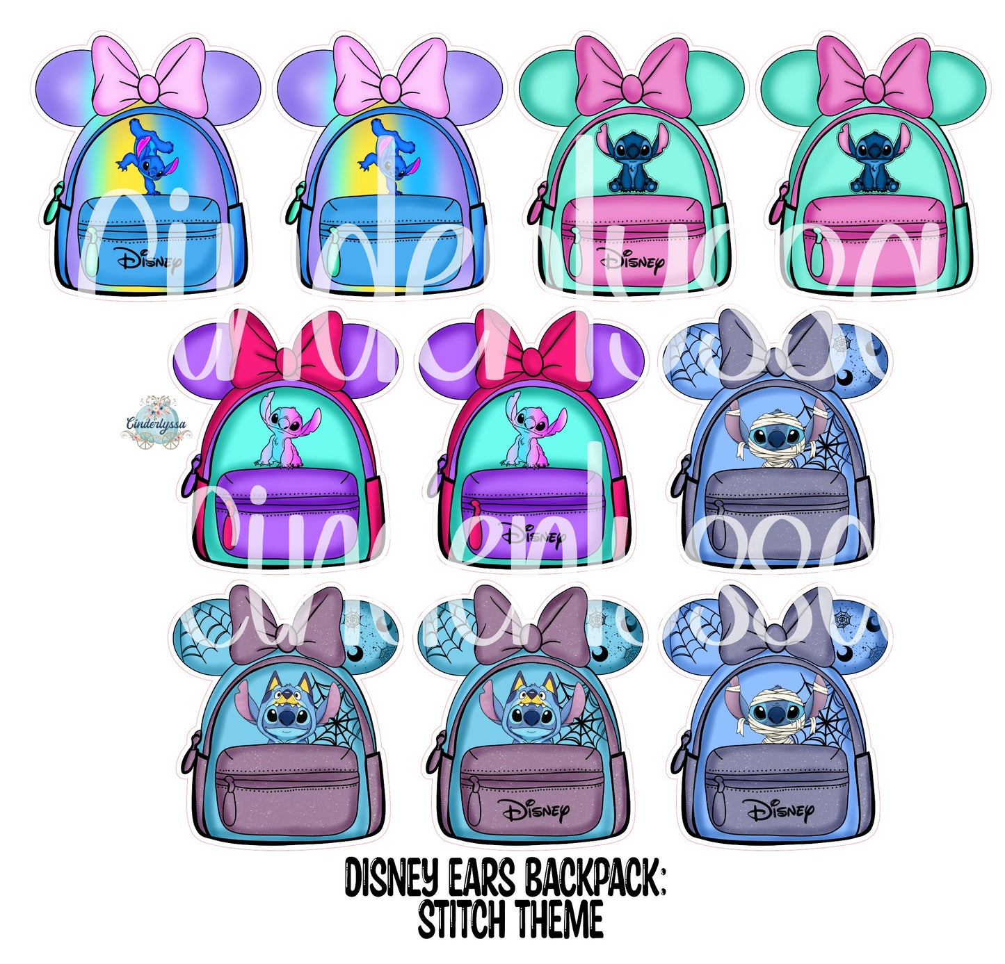 Disney Ears Backpack Cardstock Silicone Mold, Aroma Bead, Car Fresh Mold, Premium Cardstock Images