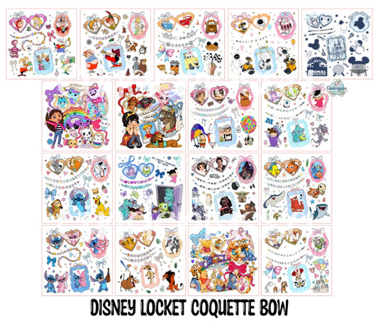 3 inch Square Disney Locket Coquette Bow Cardstock Only for freshies - NO MOLD: Cardstock Silicone Mold, Premium Cardstock Image