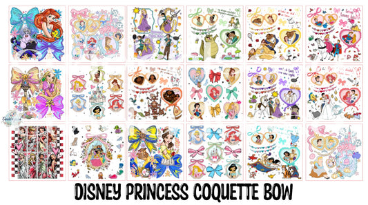 3 inch Square Disney Princess Coquette Bow Cardstock Only for freshies - NO MOLD: Cardstock Silicone Mold, Premium Cardstock Image