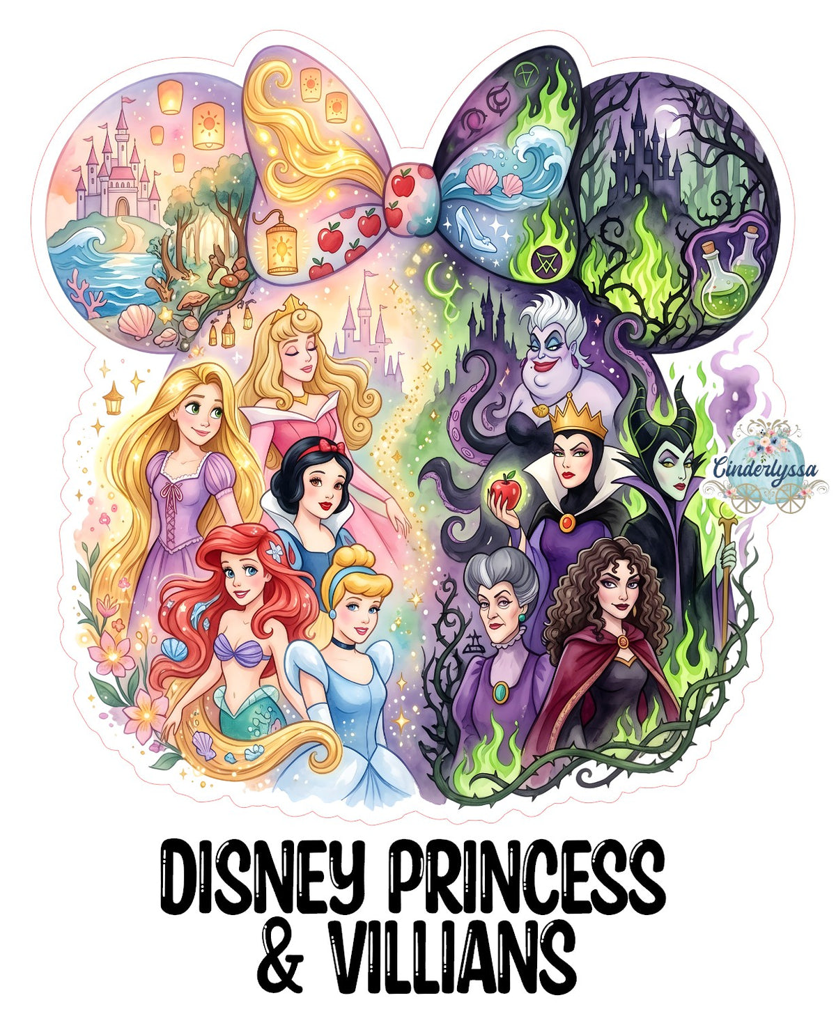 Disney Princess & Villians Cardstock Silicone Mold, Aroma Bead Molds, Premium Cardstock Images