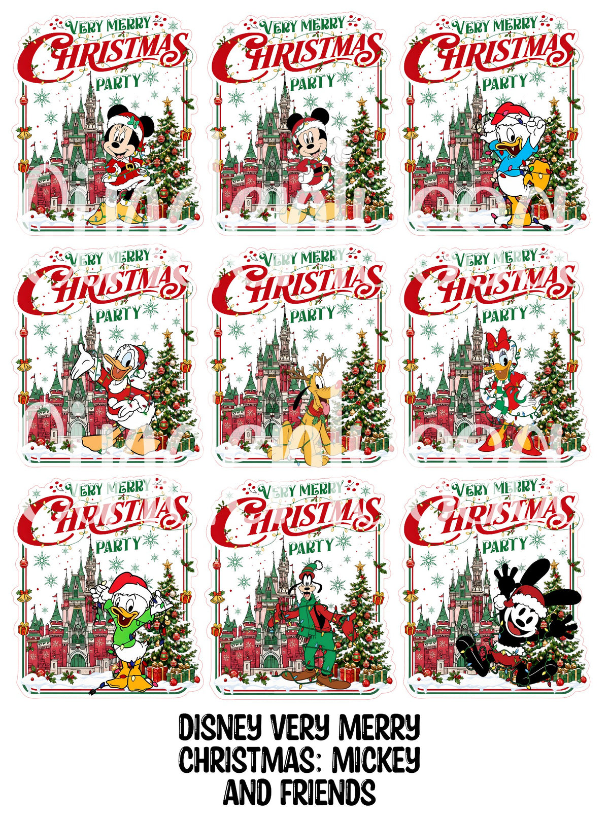 Disney Very Merry Christmas Party Cardstock Silicone Mold, Aroma Bead, Car Fresh Mold, Premium Cardstock Images