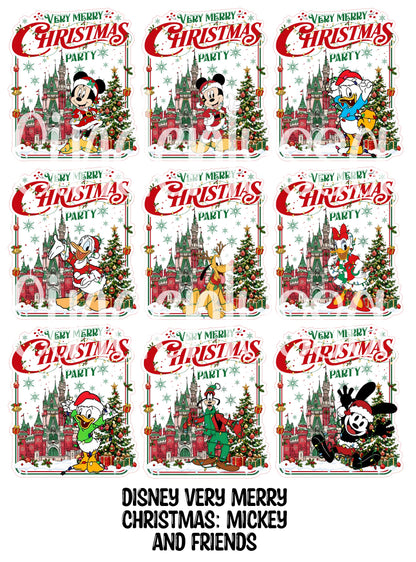 Disney Very Merry Christmas Party Cardstock Silicone Mold, Aroma Bead, Car Fresh Mold, Premium Cardstock Images