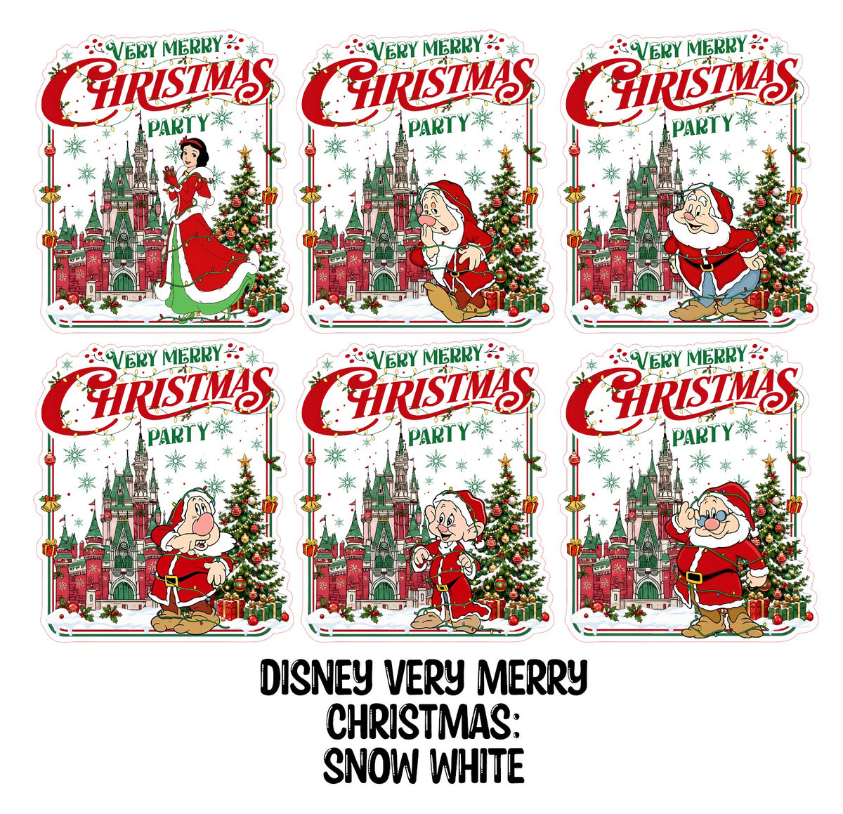 Disney Very Merry Christmas Party Cardstock Silicone Mold, Aroma Bead, Car Fresh Mold, Premium Cardstock Images
