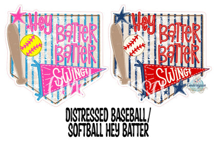 Distressed Baseball/Softball Hey Batter Cardstock Silicone Mold, Aroma Bead Molds, Car Freshie Mold, Premium Cardstock Images