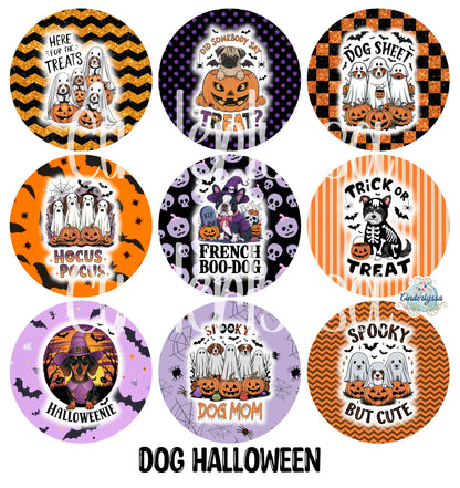 3.75 inch Round Dog Halloween for Cardstock Silicone Mold, for Aroma Bead Molds, Premium Cardstock Images