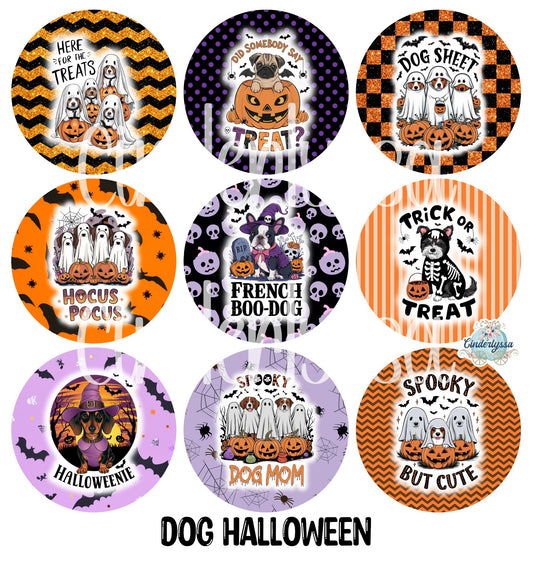 3.75 inch Round Dog Halloween for Cardstock Silicone Mold, for Aroma Bead Molds, Premium Cardstock Images